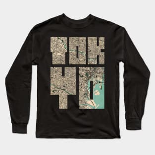 Tokyo, Japan City Map Typography - Vintage Long Sleeve T-Shirt